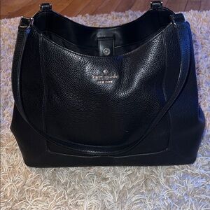 Kate Spade Black Pebbled Leather Shoulder Bag